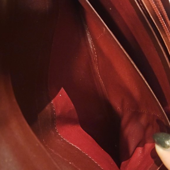 Givenchy Ostrich Leather Burgundy Large Bifold Wallet Gold Logo - Picture 9 of 15